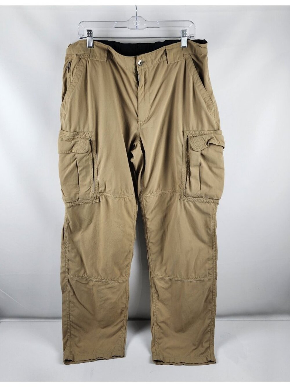 Duluth Pants Mens XLx34 Tan Dry on the Fly Relaxed Fit Cargo Pants (36x33)